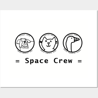 Space Crew 2420 Animals Line Drawing Posters and Art